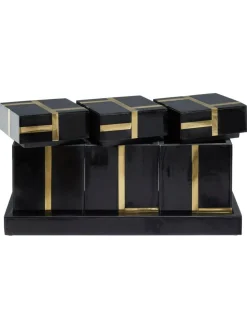 New Fifty Five South Black Odell Canister Set With Tray