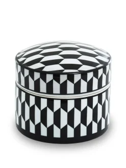 Discount Fifty Five South Black White Marlo Ceramic Trinket Box with Lid