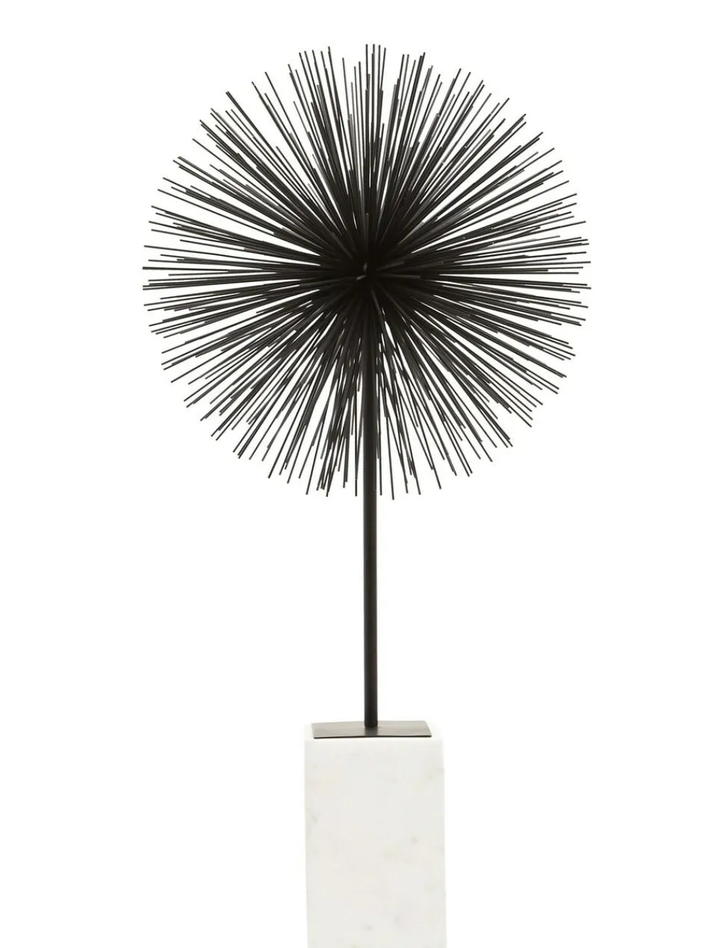 Outlet Fifty Five South Black/White Mirano Starburst Sculpture with Marble Ornaments Base