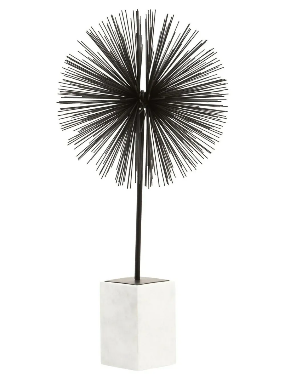 Outlet Fifty Five South Black/White Mirano Starburst Sculpture with Marble Ornaments Base