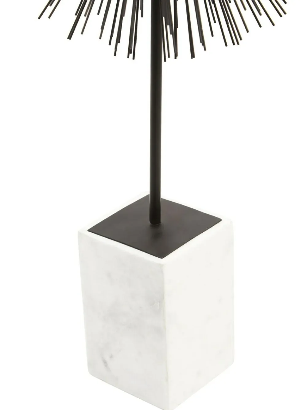 Outlet Fifty Five South Black/White Mirano Starburst Sculpture with Marble Ornaments Base