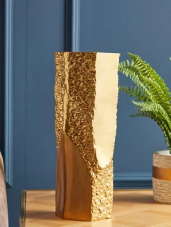 Sale Fifty Five South Dante Textured Vase Gold