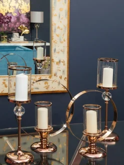 Outlet Fifty Five South Gold Hurricane Candle Holder