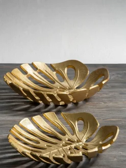 Best Fifty Five South Gold Prato Monstera Leaf Dish