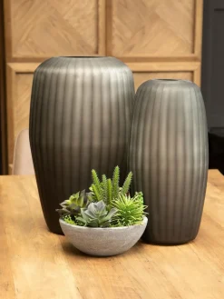 Outlet Fifty Five South Grey Hessa Glass Vase