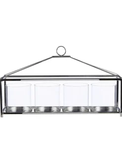 Sale Fifty Five South Silver 4 Hurricane Candle Holder