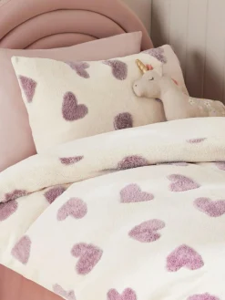 Outlet Next Duvet Cover and Pillowcase Set Fleece Heart