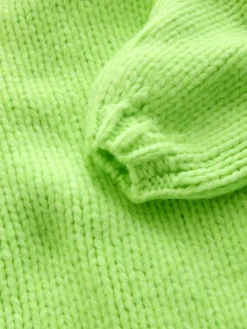 Best Next Fluro Green Soft Touch Chunky Knit Cardigan
