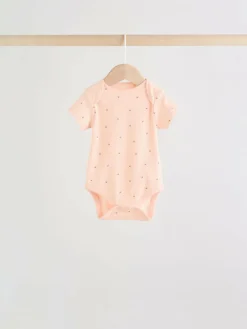 Sale Next Fluro Pink Baby Short Sleeve Bodysuits 5 Pack