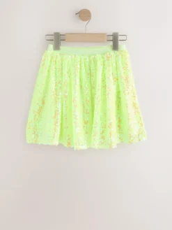 Next Sequin Skirt (3-16yrs) Fluro Yellow