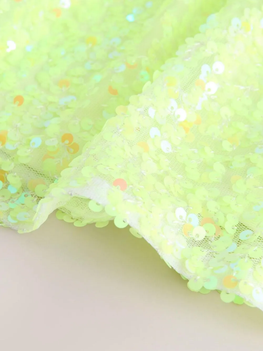 Next Sequin Skirt (3-16yrs) Fluro Yellow