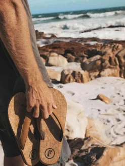 Outlet Foamlife Brown Mens Mully Cork Flip Flops