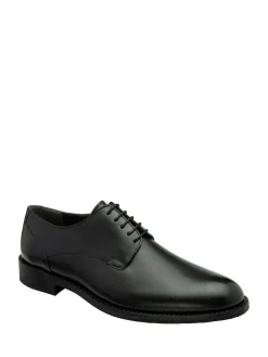 Best Frank Wright Leather Lace-Up Derby Shoes Black