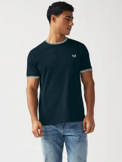 Fred Perry Black Twin Tipped Logo T-Shirt^ Tops & T-Shirts