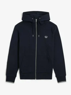 Fred Perry Navy Zip Up Hoodie^ Loungewear