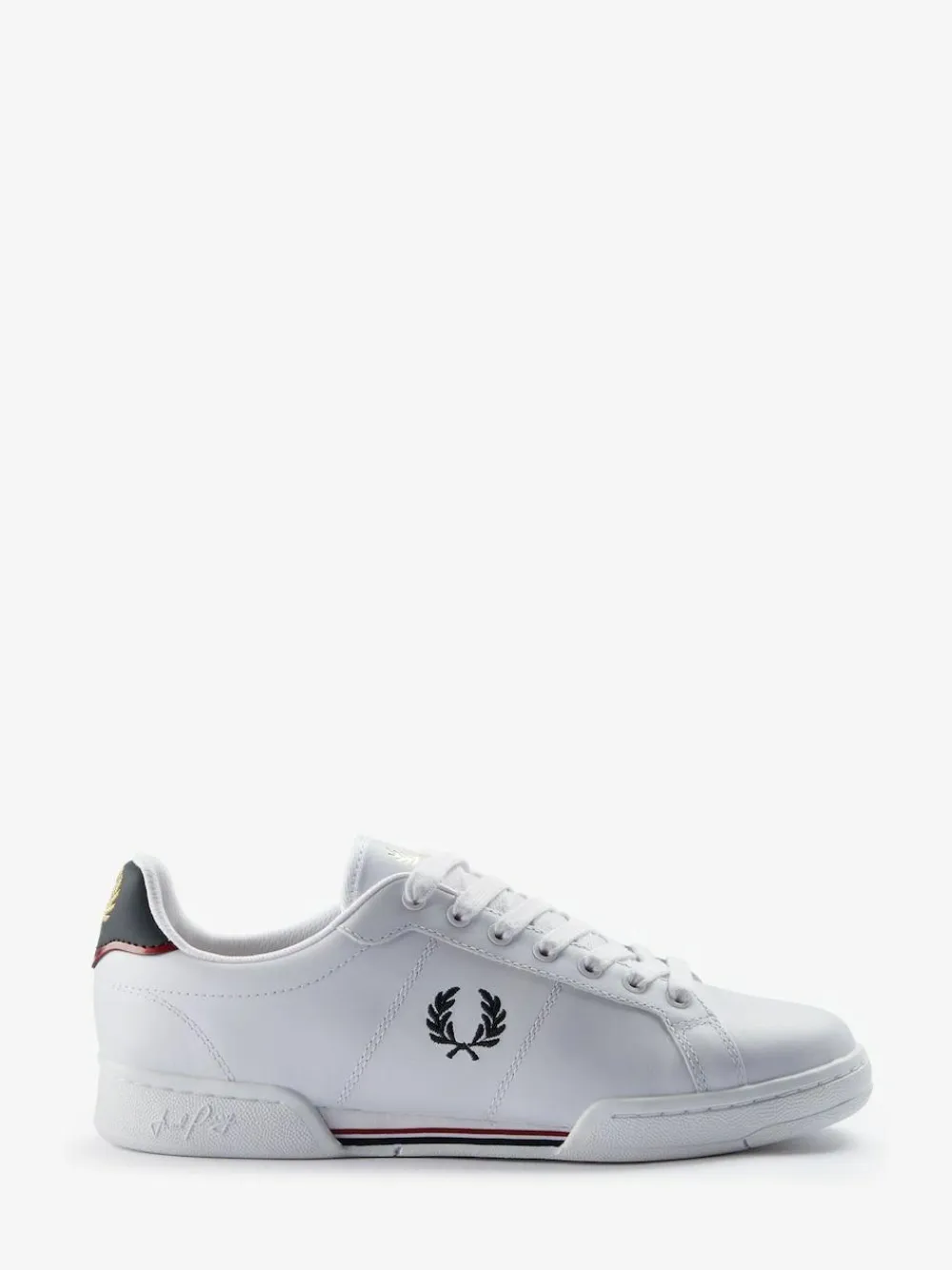 Outlet Fred Perry White B722 Leather Trainers