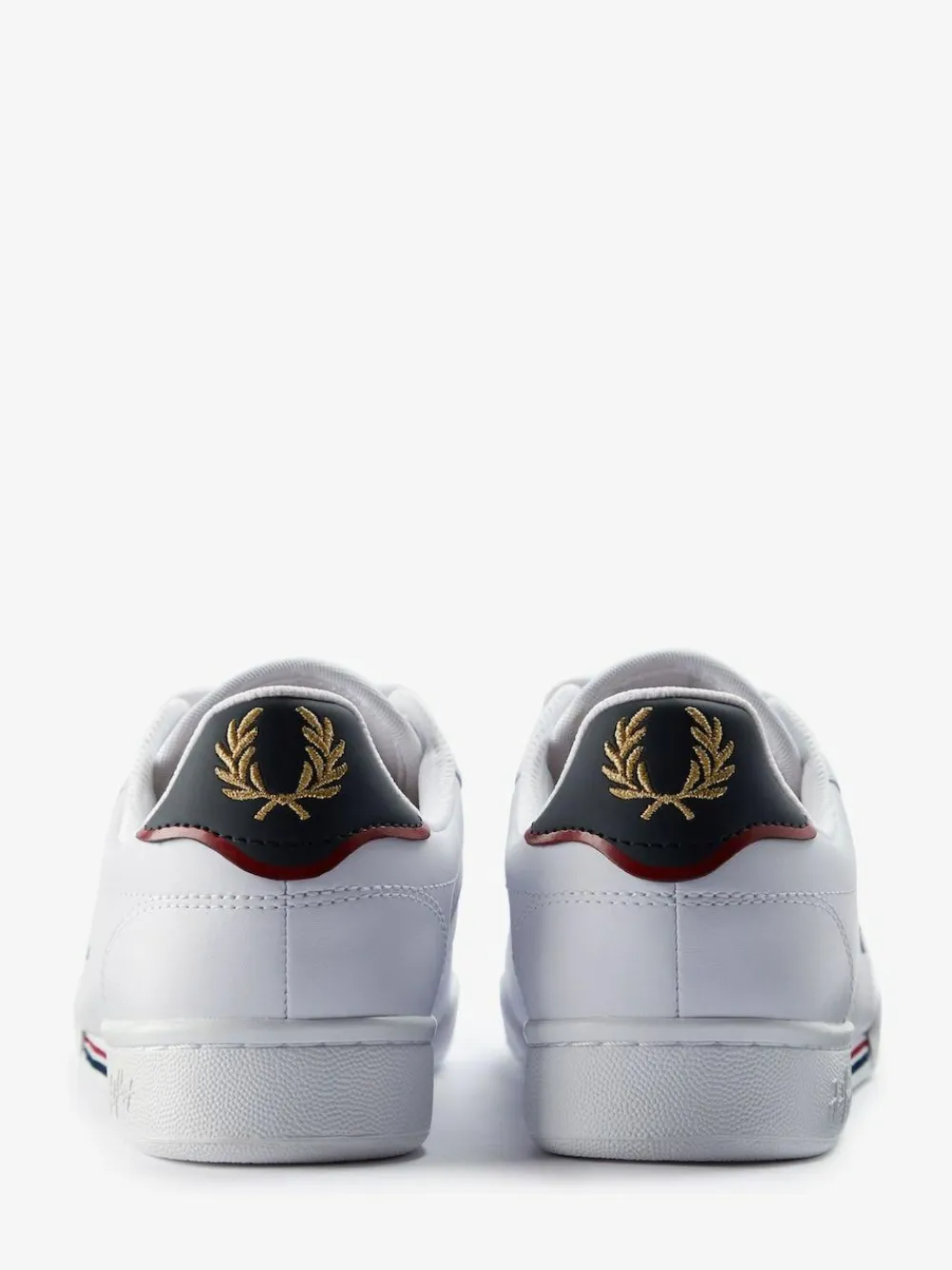 Outlet Fred Perry White B722 Leather Trainers