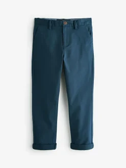 New Next French Navy Blue Regular Fit Stretch Chino Trousers (3-17yrs)