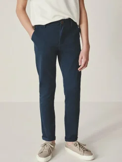 Sale Next French Navy Blue Skinny Fit Stretch Chino Trousers (3-17yrs)