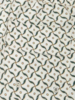 New Frescobol Carioca Rio Swim Shorts Natural Santos Lotus Print