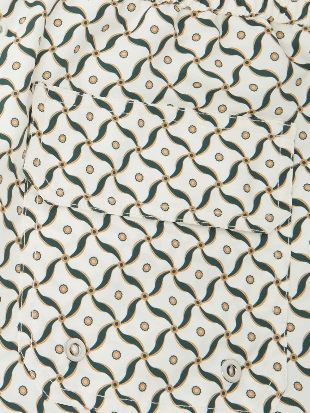 New Frescobol Carioca Rio Swim Shorts Natural Santos Lotus Print