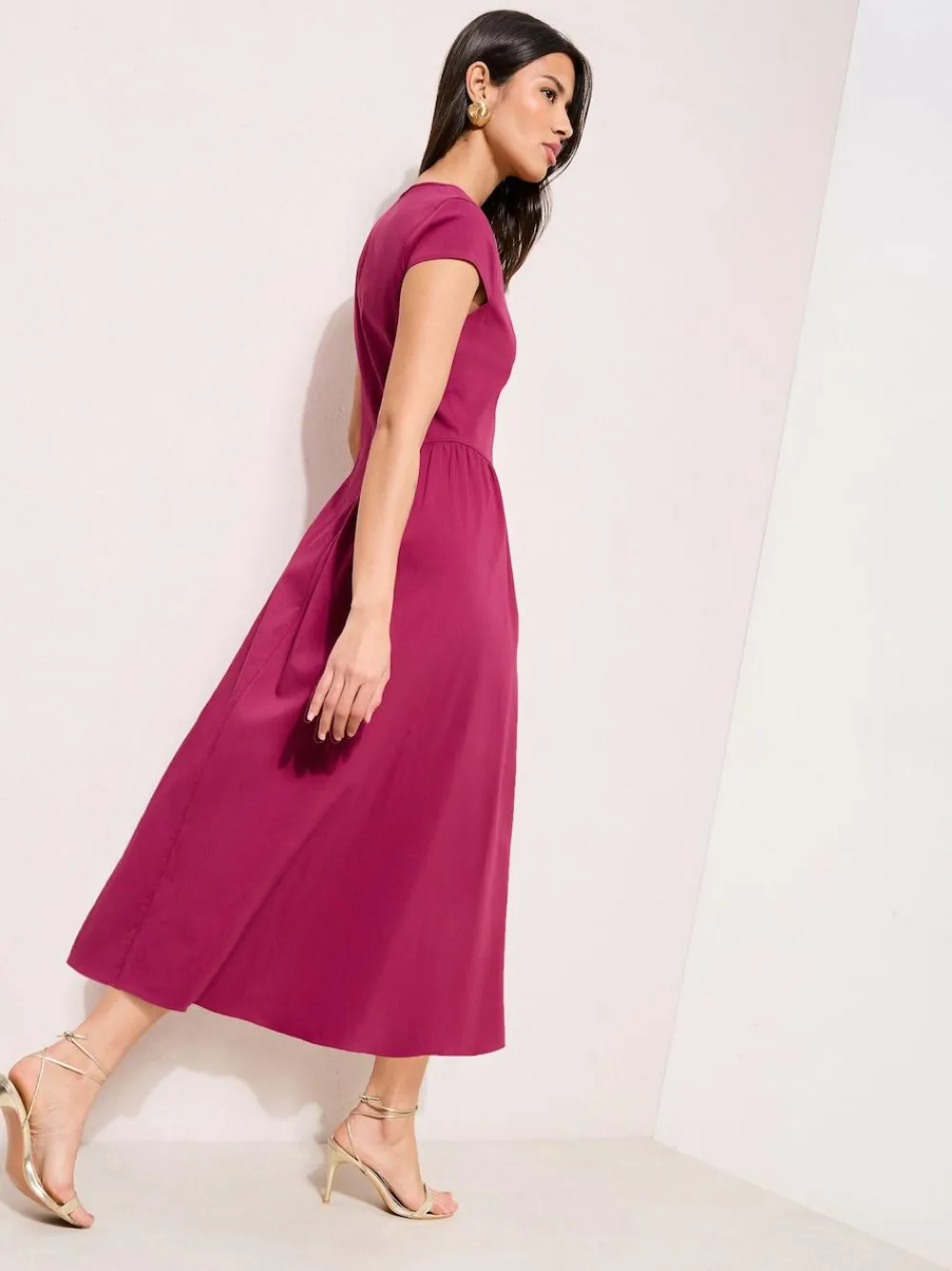 Friends Like These Square Neck Sculpting Stretch Midaxi Dress^Women Occasion Dresses|Midi Dresses