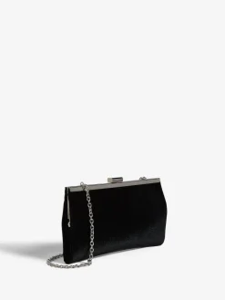 Friends Like These Black Velvet Occasion Clutch Bag^Women Bags