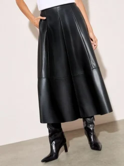 Friends Like These Faux Leather Midi Skirt^Women Skirts