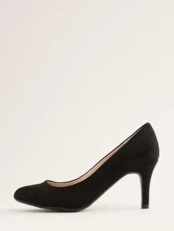 Friends Like These Wide Fit Low Stiletto Heel Round Toe Faux Suede Court Shoes^Women Wide Fit & Extra Wide Fit|Heels