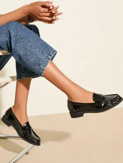 Friends Like These Flat Ruched Comfort Slip On Penny Loafers^Women Flats