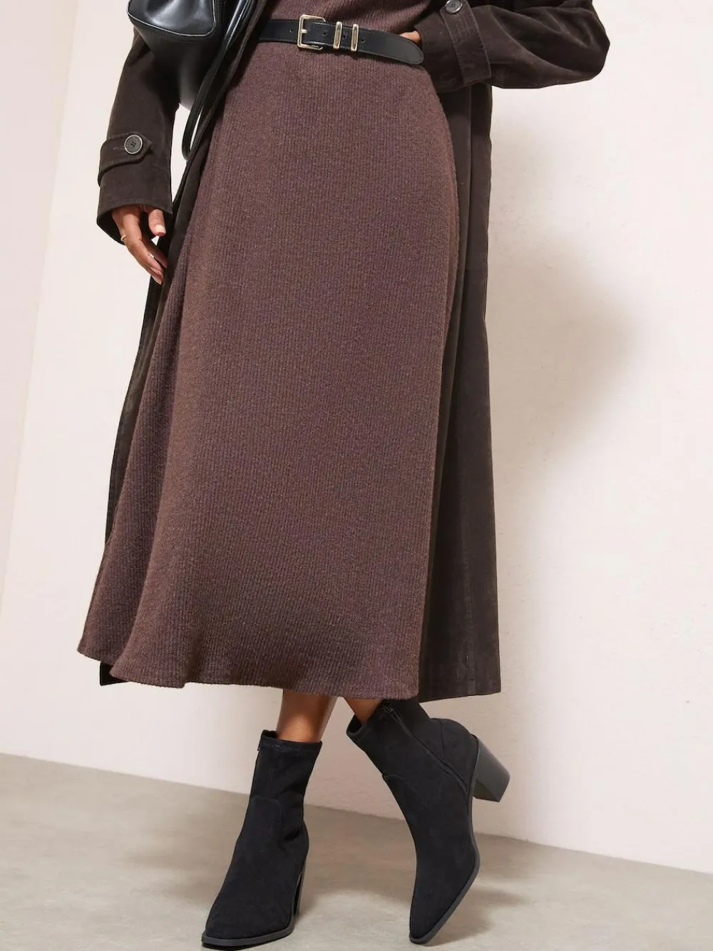 Friends Like These Faux Suede Mid Heel Western Style Smart Sock Ankle Boots^Women Boots & Wellies|Boots