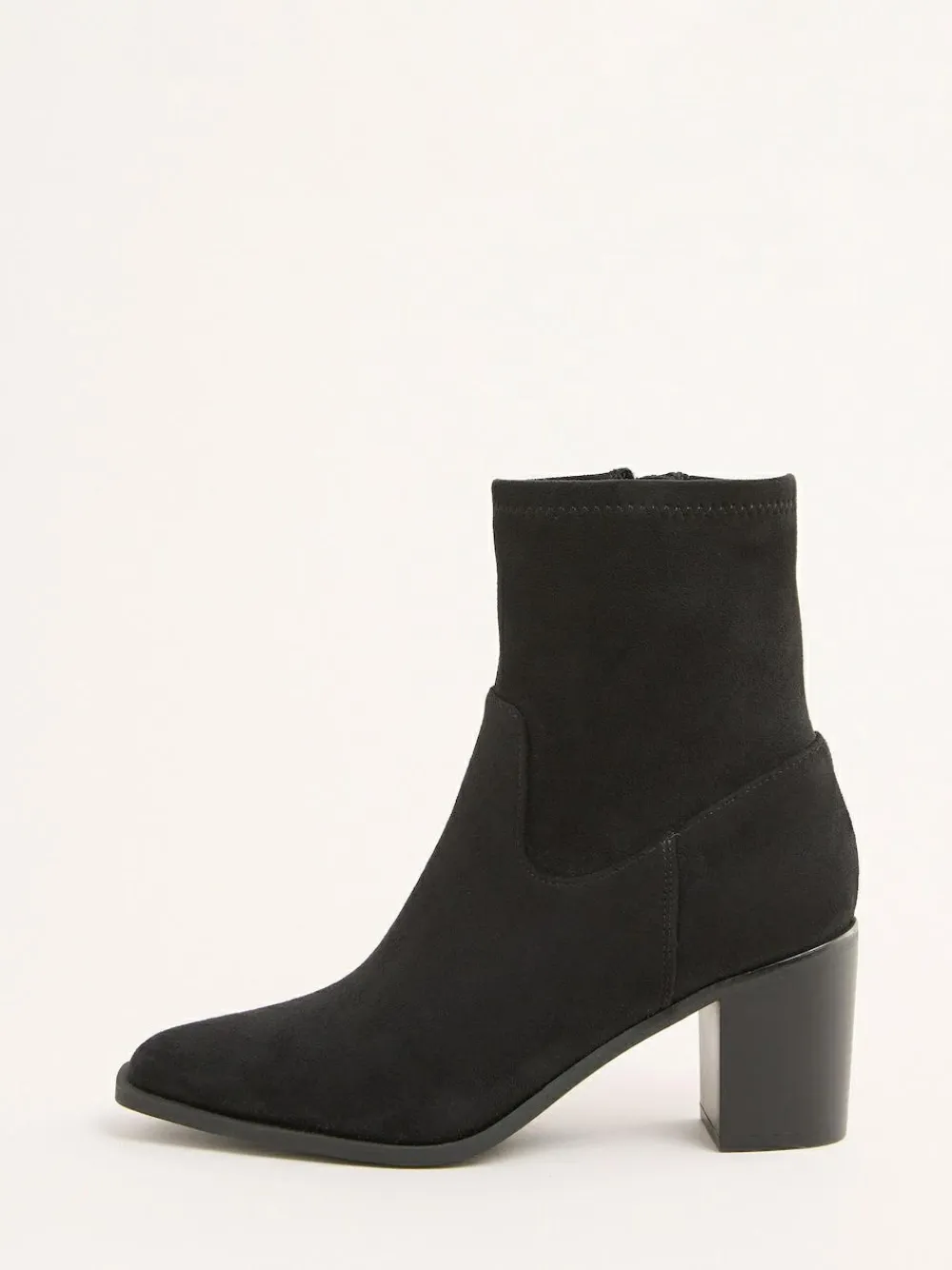 Friends Like These Faux Suede Mid Heel Western Style Smart Sock Ankle Boots^Women Boots & Wellies|Boots