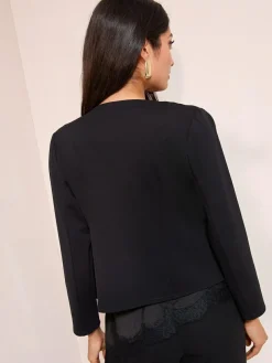 Discount Friends Like These Black Black Seam Detail Jacket