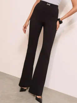Discount Friends Like These Black Trim Sculpting Stretch Flared Trousers