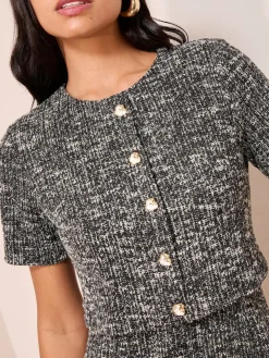 Friends Like These Boucle 2-In-1 Peplum Hem Dress^Women Occasionwear|Occasion Dresses