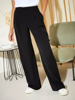 Friends Like These Petite Premium Elastic Back Tailored Wide Leg Trousers^Women Nightwear|Pants