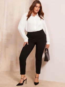Friends Like These Black Curve Sculpting Stretch Slim Trousers^Women Pants