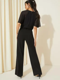 Friends Like These Chiffon Flutter Sleeve Scuba Jumpsuit^Women Jumpsuits & Playsuits