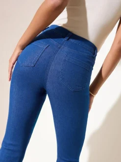 Hot Friends Like These Blue High Waist Pocket Flare Jeans