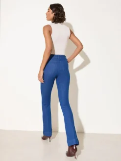 Hot Friends Like These Blue High Waist Pocket Flare Jeans