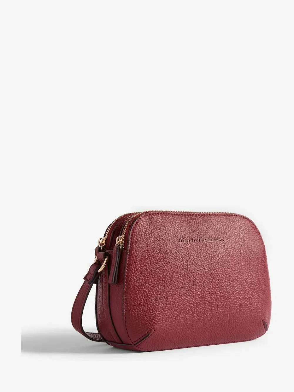 Outlet Friends Like These Double Compartment Cross-Body Bag Burgundy Red