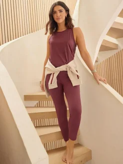 Clearance Friends Like These Burgundy Red Studio Wrap Over Leggings