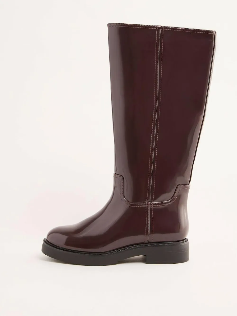 Friends Like These Standard fit Faux Leather Casual Flat Pull On Knee High Long Riding Boots^Women Boots & Wellies|Boots