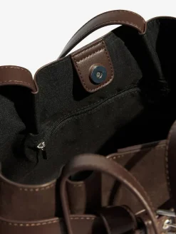 Outlet Friends Like These Chocolate Brown Faux Suede Slouch Tote Bag