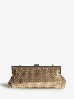 Friends Like These Chain Mail Clutch Gold