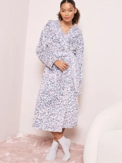 Sale Friends Like These Grey Animal Maxi Robe