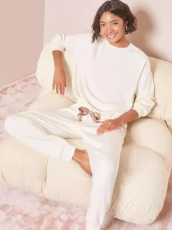 Discount Friends Like These Premium Jogger Pyjama Bottoms Ivory