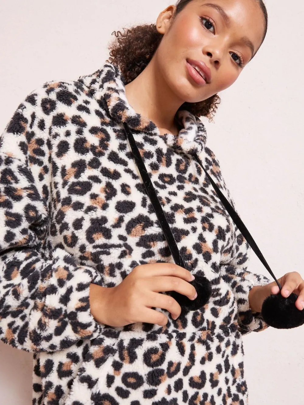 Online Friends Like These Print Christmas Snoodie Leopard