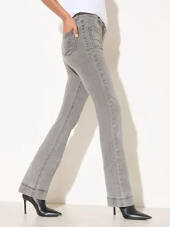 Friends Like These Light Grey High Waist Pocket Flare Jeans^Women Jeans|Jeans