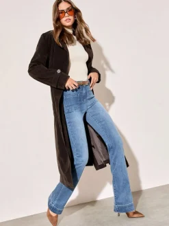 Friends Like These Mid Blue High Waist Pocket Flare Jeans^Women Jeans|Jeans